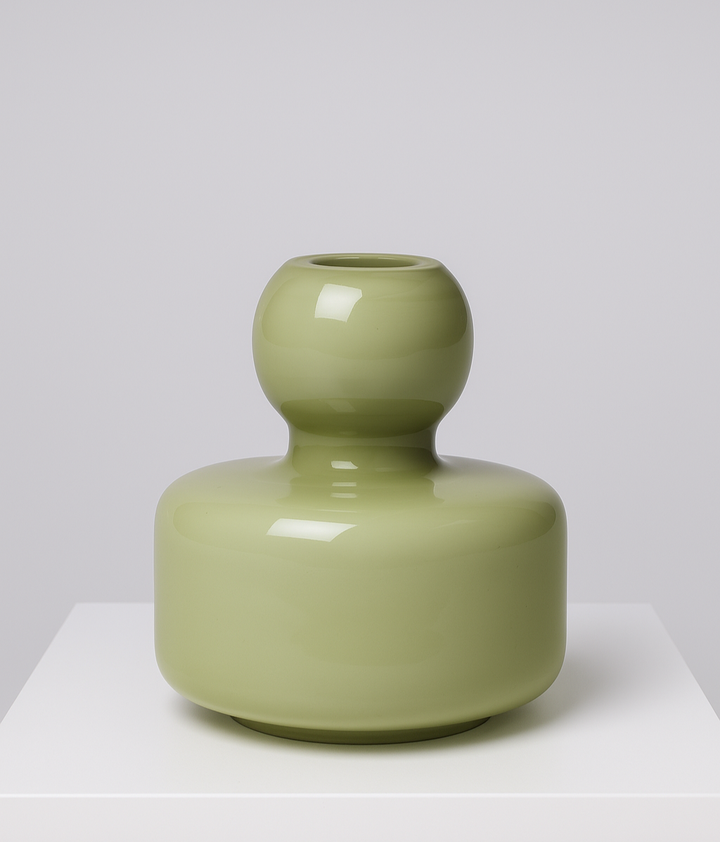 Luno Vase, Olive Opal